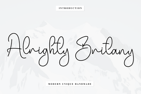 Alrighty Britany: A Font with Artisanal Soul