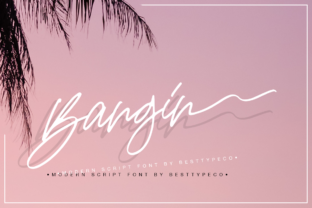 Bangin: Tropical Neon Meets Vintage Script Charm