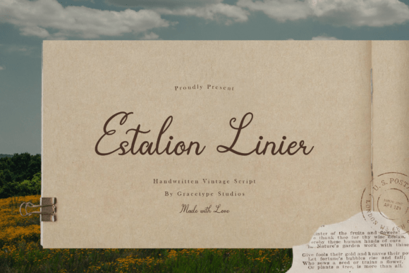 Estalion Linier: The Handwritten Script for Timeless Design