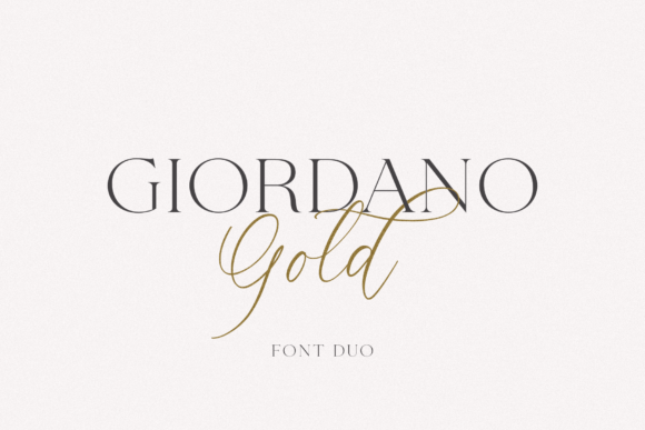 Giordano Gold: The Elegant Duo Font for Modern Designers