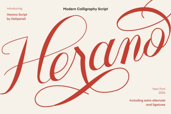 Herano: Where Modern Calligraphy Meets Bold Sophistication