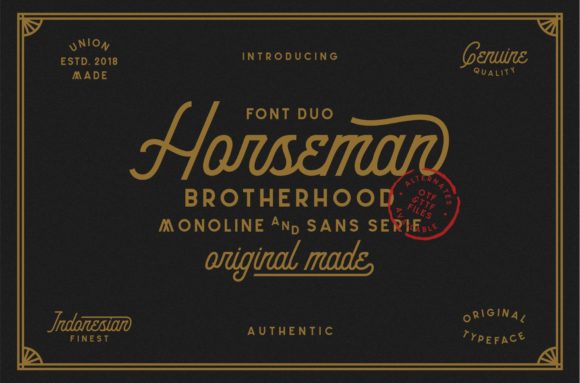 Horseman: A Funky Vintage Script Font for Timeless Design
