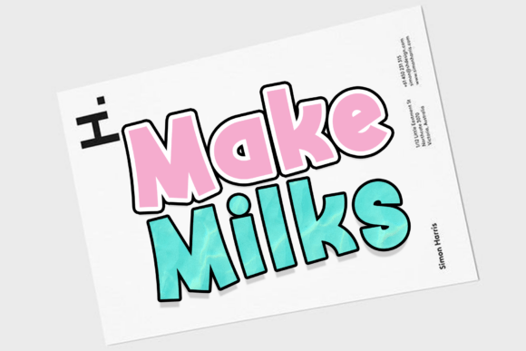 Make Milks: The Script Font for Artisanal Branding