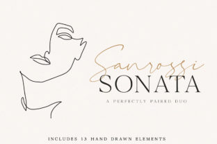 Sanrossi Sonata Duo: Modern Script and Serif Harmony
